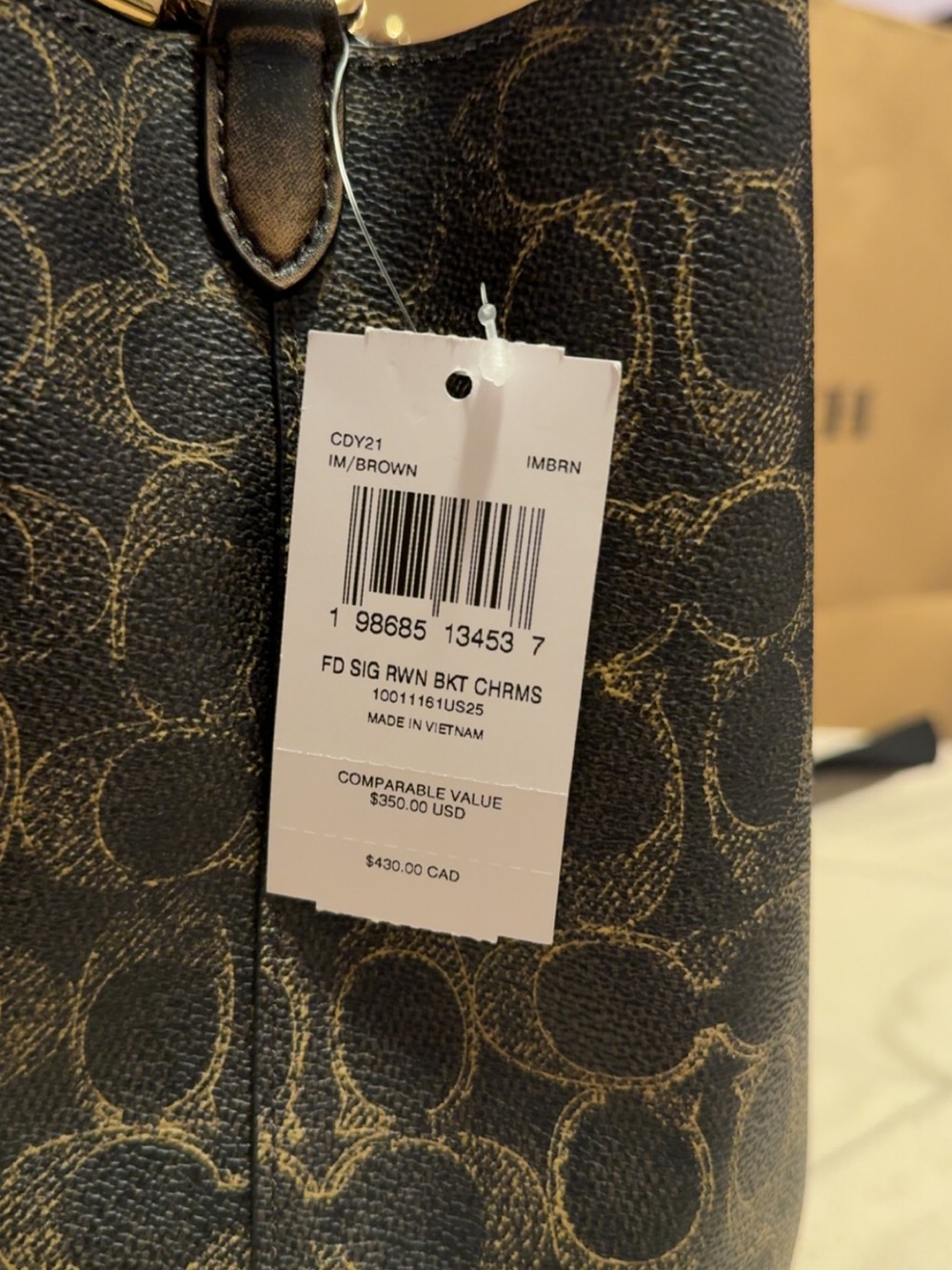 Rowan Bucket Bag in Loved Signature Coated Canvas - Picture 5 of 11